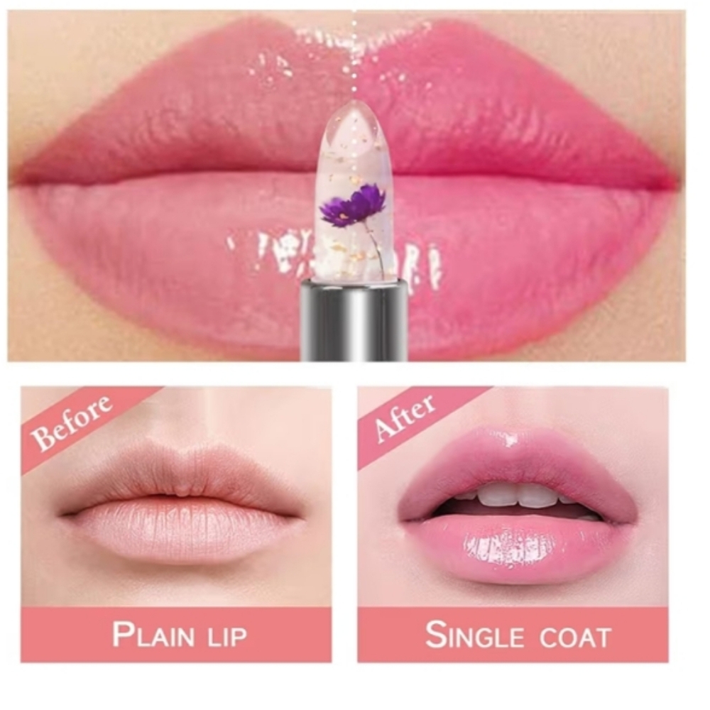 CRYSTAL FLOWER JELLY MOISTURIZING COLOR CHANGE LIP BALM (1) - Picture 3 of 4